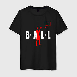 Футболка хлопковая мужская Air ball, цвет: черный