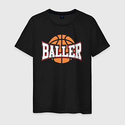 Футболка хлопковая мужская Baller style, цвет: черный