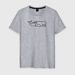 Футболка хлопковая мужская Два кита, цвет: меланж