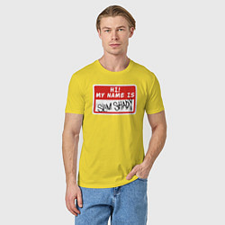 Футболка хлопковая мужская Hi my name is, цвет: желтый — фото 2
