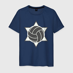 Футболка хлопковая мужская Star volley, цвет: тёмно-синий