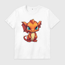 Футболка хлопковая мужская Дракоша доброта 2024, цвет: белый