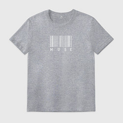 Футболка хлопковая мужская Muse штрихкод, цвет: меланж
