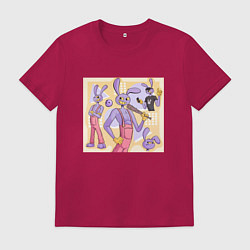 Футболка хлопковая мужская Джекс Удивительный цифровой цирк, цвет: маджента