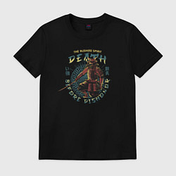 Футболка хлопковая мужская Самурай японский воин, цвет: черный