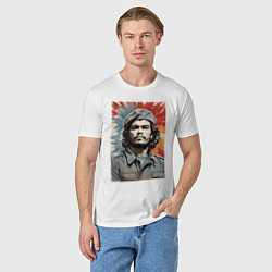 Футболка хлопковая мужская Портрет Че Гевара, цвет: белый — фото 2