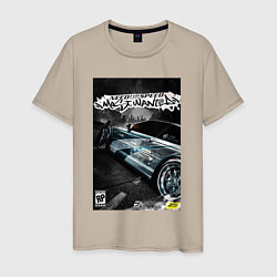 Футболка хлопковая мужская Most wanted - BMW, цвет: миндальный