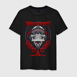 Футболка хлопковая мужская Megadeth rock, цвет: черный