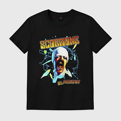 Футболка хлопковая мужская Scorpions Blackout, цвет: черный