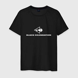 Футболка хлопковая мужская Depeche Mode - Black Celebration logos, цвет: черный