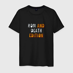 Футболка хлопковая мужская Rom and death edition, цвет: черный