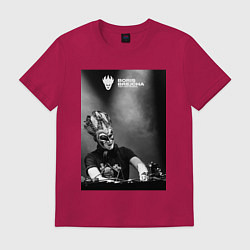 Футболка хлопковая мужская Boris Brejcha high tech minimal, цвет: маджента