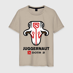Футболка хлопковая мужская Juggernaut Dota 2, цвет: миндальный