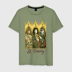Футболка хлопковая мужская St trinity, цвет: авокадо