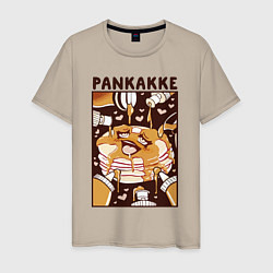 Футболка хлопковая мужская Блинчики - pancakes ahegao, цвет: миндальный