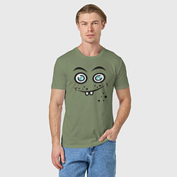 Футболка хлопковая мужская Funny emoji, цвет: авокадо — фото 2