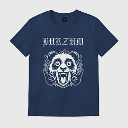 Футболка хлопковая мужская Burzum rock panda, цвет: тёмно-синий