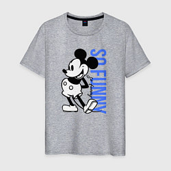 Футболка хлопковая мужская So funny Mickey, цвет: меланж