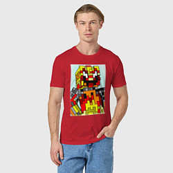 Футболка хлопковая мужская Desondra2024 In Minecraft, цвет: красный — фото 2