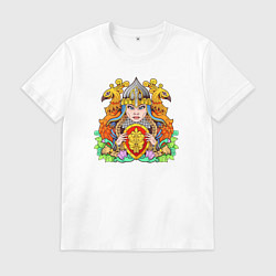 Футболка хлопковая мужская Царевна, цвет: белый