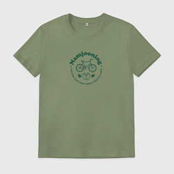 Футболка хлопковая мужская BTS - Namjooning, цвет: авокадо