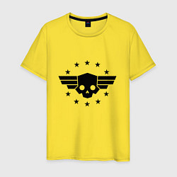 Футболка хлопковая мужская Helldivers 2: Stars Logo, цвет: желтый