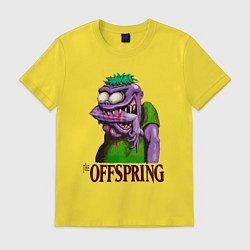 Футболка хлопковая мужская The Offspring bite me, цвет: желтый
