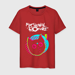 Футболка хлопковая мужская My Chemical Romance rock star cat, цвет: красный