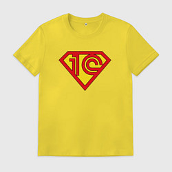 Футболка хлопковая мужская Супер 1cмен, цвет: желтый