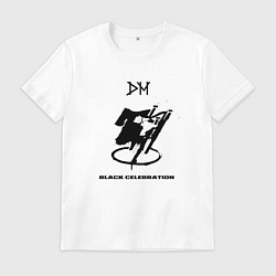 Футболка хлопковая мужская Depeche Mode - black celebration box, цвет: белый