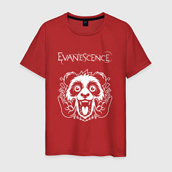 Футболка хлопковая мужская Evanescence rock panda, цвет: красный