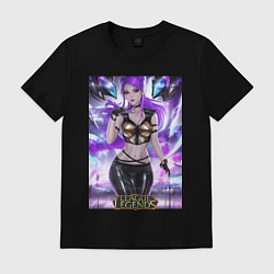 Футболка хлопковая мужская League Of Legends Akali Kda, цвет: черный