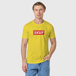 Футболка хлопковая мужская Skuf - trend, цвет: желтый — фото 2