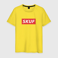 Футболка хлопковая мужская Skuf - trend, цвет: желтый