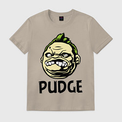 Футболка хлопковая мужская Pudge Face, цвет: миндальный