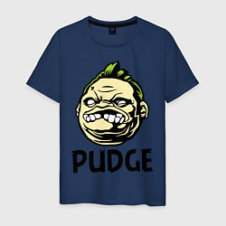 Футболка хлопковая мужская Pudge Face, цвет: тёмно-синий