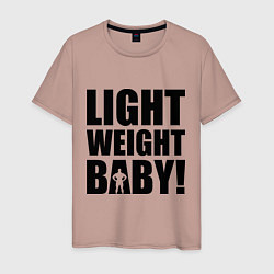 Футболка хлопковая мужская Light weight baby, цвет: пыльно-розовый