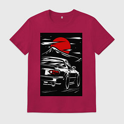 Футболка хлопковая мужская Мазда mx5 miata, цвет: маджента