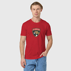 Футболка хлопковая мужская Florida Panthers NHL, цвет: красный — фото 2