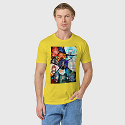 Футболка хлопковая мужская Re:Zero Субару Нацуки, цвет: желтый — фото 2