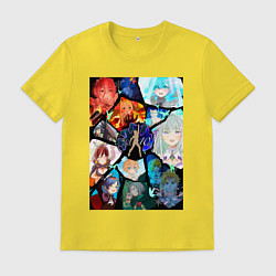 Футболка хлопковая мужская Re:Zero Субару Нацуки, цвет: желтый