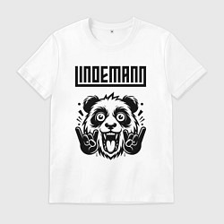 Футболка хлопковая мужская Lindemann - rock panda, цвет: белый
