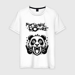 Футболка хлопковая мужская My Chemical Romance - rock panda, цвет: белый