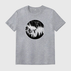 Футболка хлопковая мужская Осенний велосипедный закат, цвет: меланж