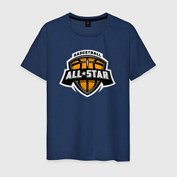 Футболка хлопковая мужская All-star basket, цвет: тёмно-синий