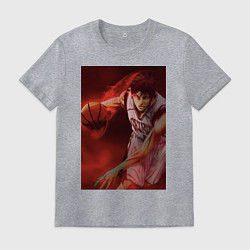 Футболка хлопковая мужская Баскетбол Тайга Кагами, цвет: меланж