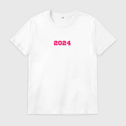 Футболка хлопковая мужская 2024 года выпускник, цвет: белый