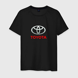 Футболка хлопковая мужская Toyota brend auto, цвет: черный