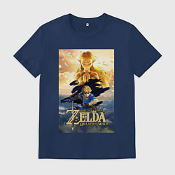 Футболка хлопковая мужская Легенда о зельде, цвет: тёмно-синий