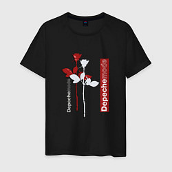 Футболка хлопковая мужская Depeche Mode - Roses violator, цвет: черный